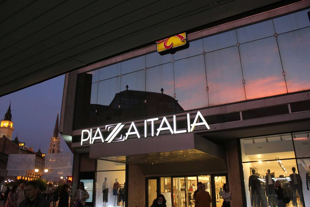 Piazza Italia store in Novi Sad